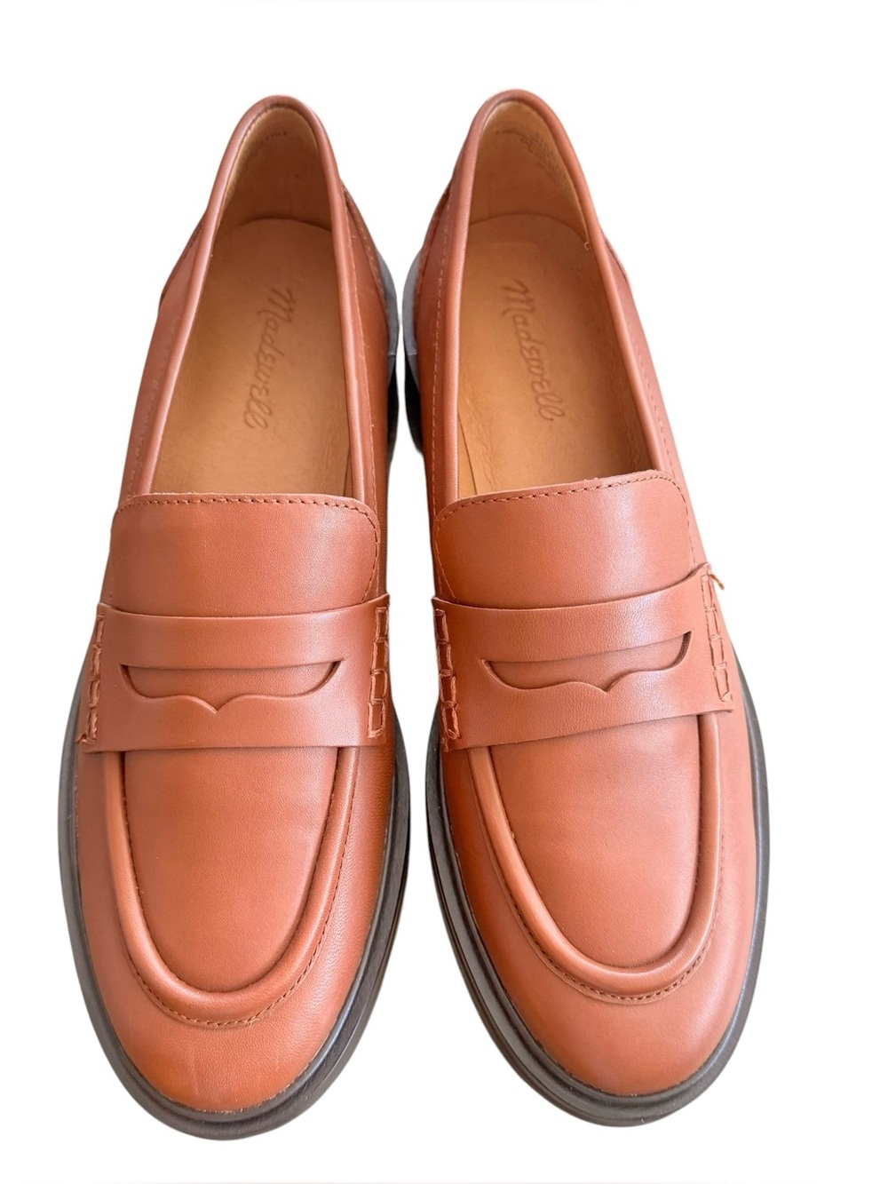 Madewell Vernon Brown Leather Loafer in Dried Maple Womens size 9.5 NWOB NEW